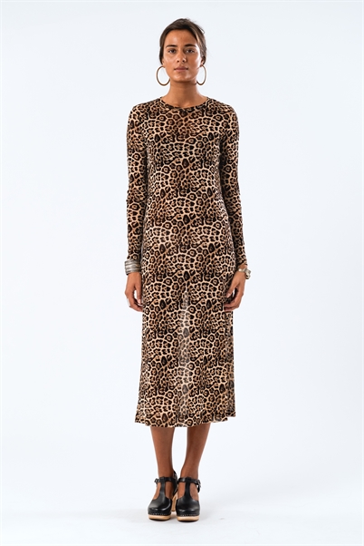 Lollys Laundry LoganLL Maxi Kjole Leopard Print - Shop Online Hos Blossom