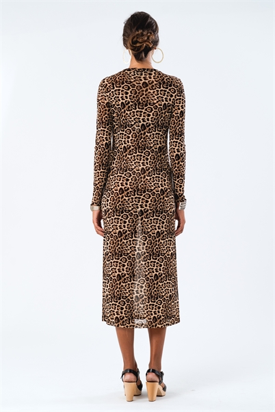 Lollys Laundry LoganLL Maxi Kjole Leopard Print - Shop Online Hos Blossom