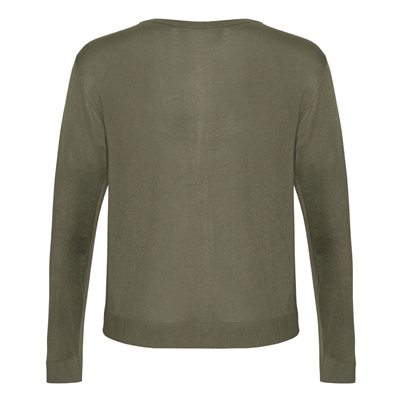 M.I.N.E Denmark Alberte Knit Cardigan Army - Shop Online Her