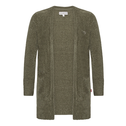 M.I.N.E Denmark Line knit Cardigan Long Army - Shop Online Her