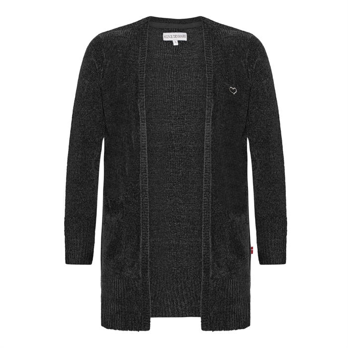 M.I.N.E Denmark Line knit Cardigan Long Black - Shop Online Her