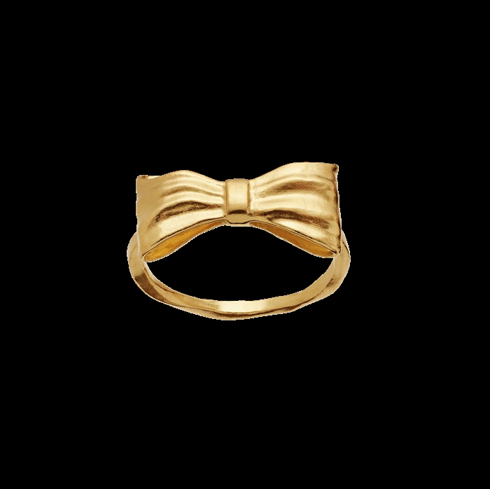 Maanesten Satin Ring Forgyldt - Shop Online Her