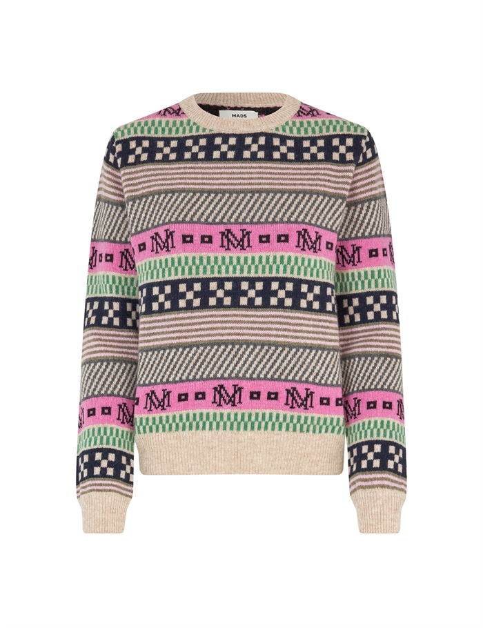 Sonda Sweater Jacquard Multi-Shop Mads Nørgaard Her