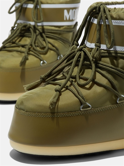 Moon Boot Icon Low Nylon Støvler Khaki Shop Online Hos Blossom