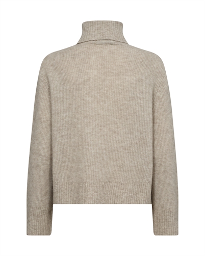 Mos Mosh MMAidy Thora Rollneck Strik Feather Grey - Shop Online Hos Blossom