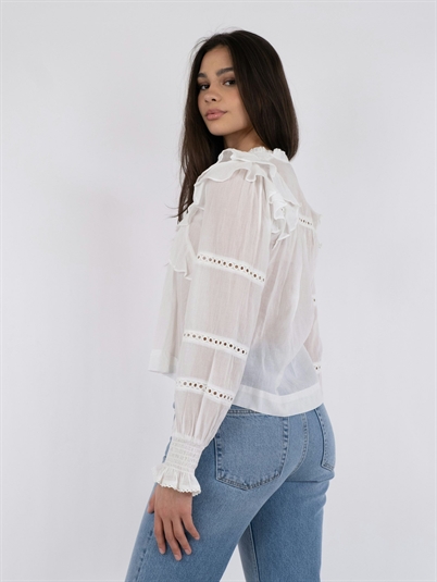 Neo Noir Aurika S Voile Bluse White-Shop Online Hos Blossom