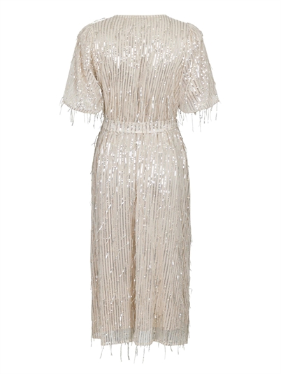 Neo Noir Benita Sequins Kjole Champagne Shop Online Hos Blossom