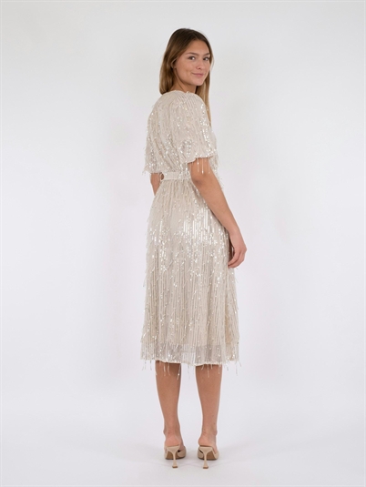 Neo Noir Benita Sequins Kjole Champagne Shop Online Hos Blossom