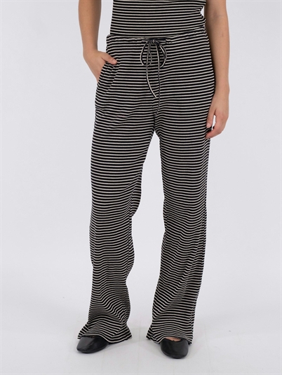 Neo Noir Geri Stripe Bukser Black Shop Online Hos Blossom