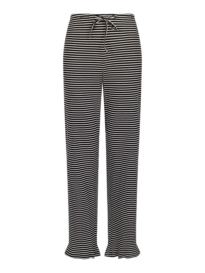 Neo Noir Geri Stripe Bukser Black Shop Online Hos Blossom