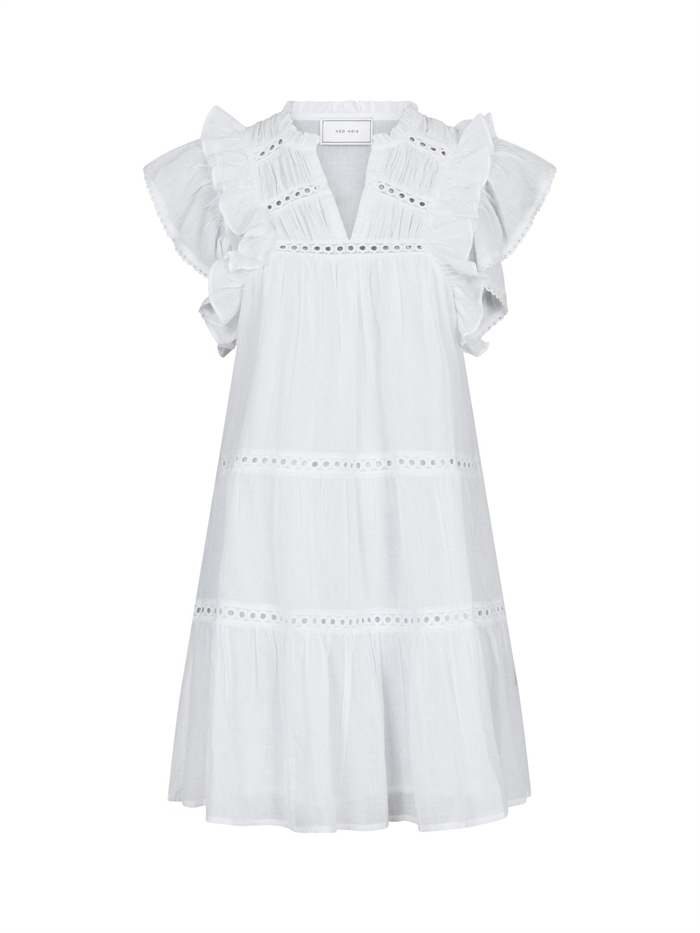 Neo Noir Jamma S Voile Kjole White Shop Online Hos Blossom