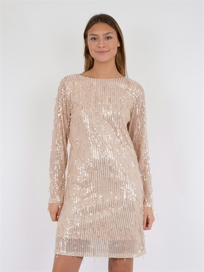 Neo Noir Maline Sequins Kjole Rose Gold Shop Online Hos Blossom