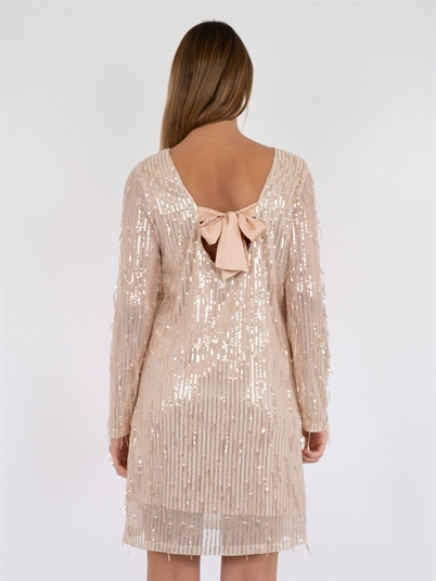 Neo Noir Maline Sequins Kjole Rose Gold Shop Online Hos Blossom