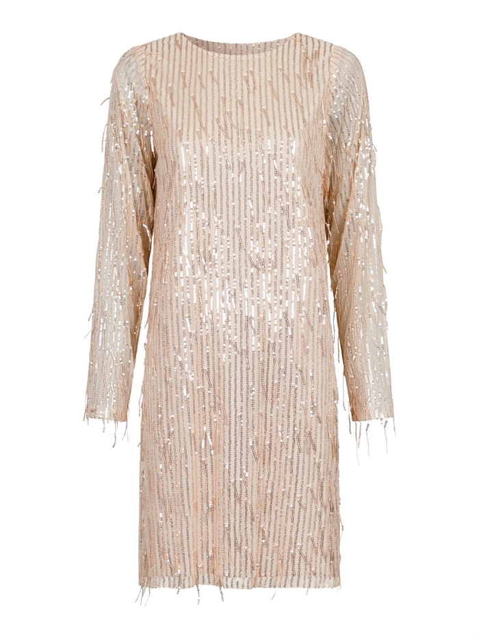 Neo Noir Maline Sequins Kjole Rose Gold Shop Online Hos Blossom