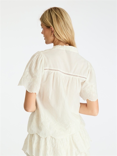 Neo Noir Micheline Emb Bluse Off White Shop Online Hos Blossom