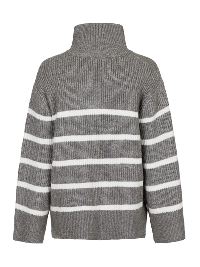 Neo Noir Nevena Stripe Strik Dark Grey Off White-Shop Online Hos Blossom