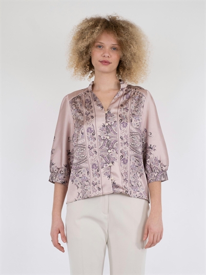 Neo Noir Roselle Paisley Border Bluse Dusty Rose Shop Online Hos Blossom