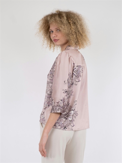 Neo Noir Roselle Paisley Border Bluse Dusty Rose Shop Online Hos Blossom