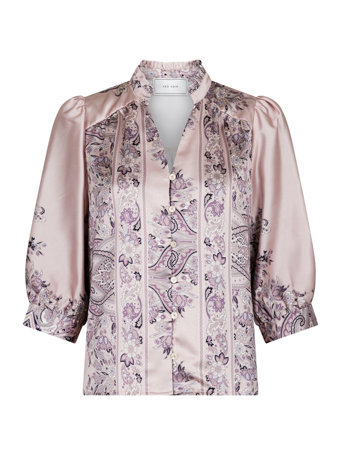 Neo Noir Roselle Paisley Border Bluse Dusty Rose Shop Online Hos Blossom