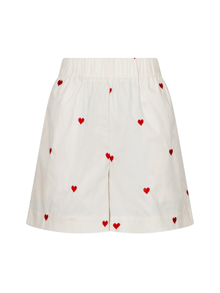 Neo Noir Sakuri Hearts Shorts Creme Shop Online Hos Blossom