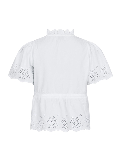 Neo Noir Satsi Embroidery Bluse White Shop Online Hos Blossom