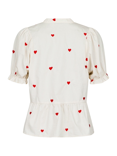 Neo Noir Savy Hearts Bluse Creme Shop Online Hos Blossom