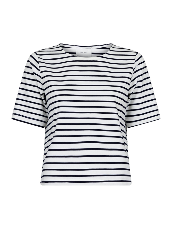 Neo Noir Soanie Stripe T-shirt Navy Shop Online Hos Blossom