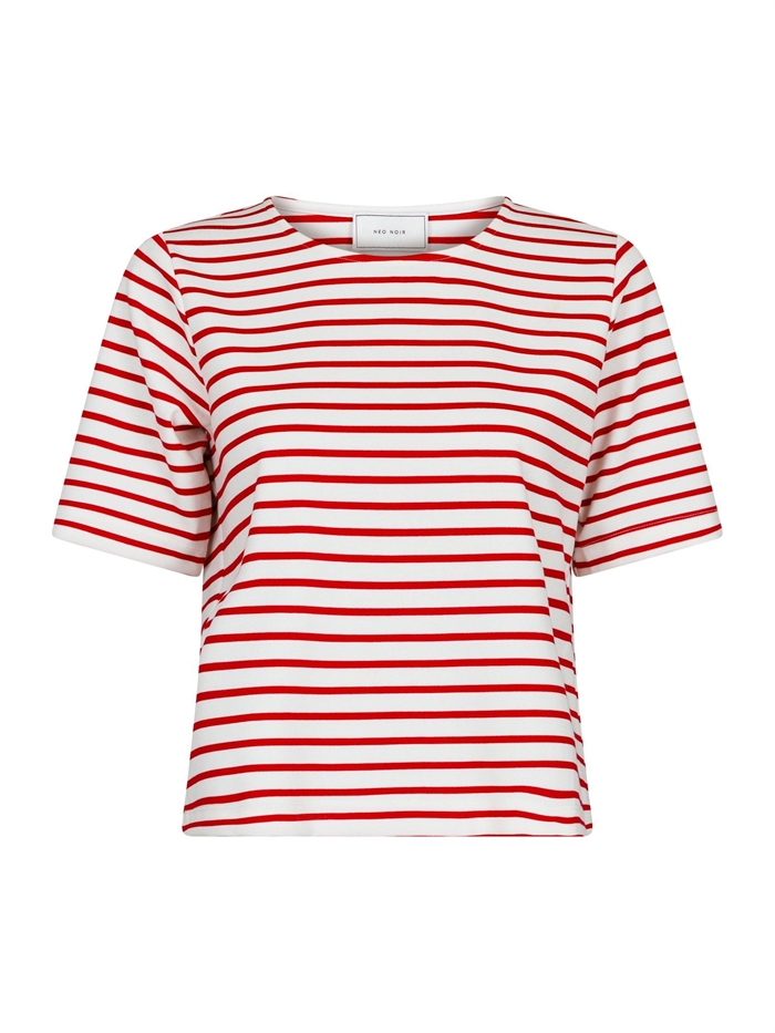 Neo Noir Soanie Stripe T-shirt Red Shop Online Hos Blossom