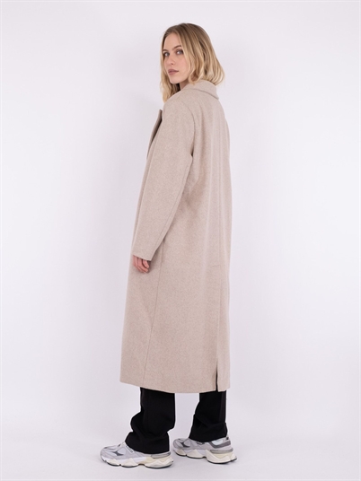 Neo Noir Williams Wool Frakke Beige Melange-Shop Online Hos Blossom