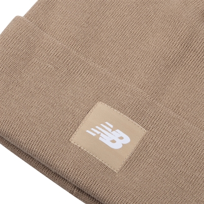 New Balance Knit Cuffed Beanie Sand - Shop Online Her