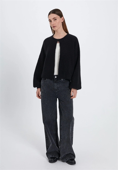 Norr Hazina Knit Cardigan Black - Shop Online Hos Blossom