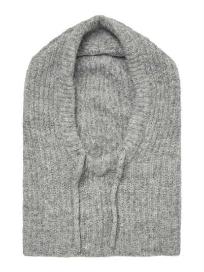 Object Objmilu Knit Balaclava Light Grey Melange - Shop Online Her