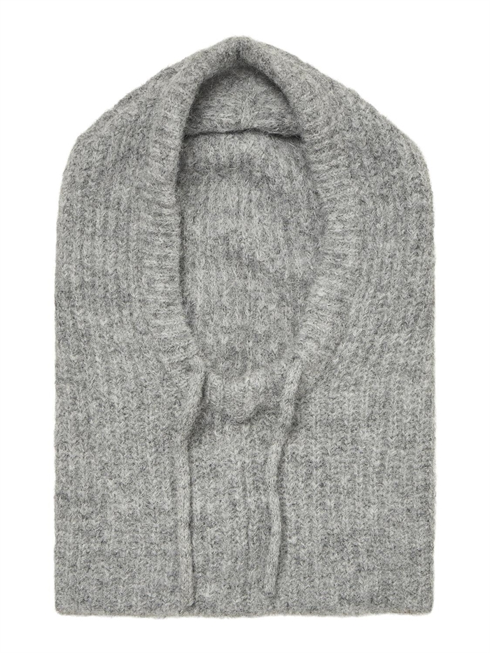 Object Objmilu Knit Balaclava Light Grey Melange - Shop Online Her