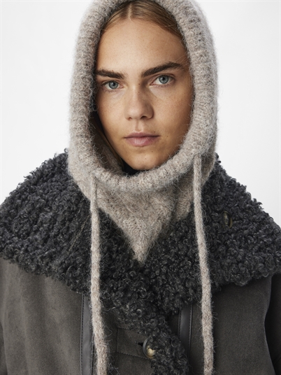 Object Objmilu Cable Knit Balaclava Humus - Shop Online Her