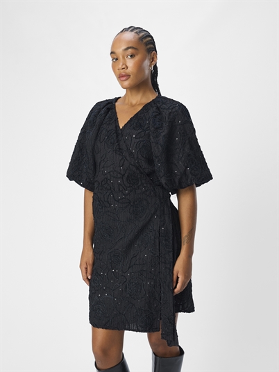 Object Objfara Wrap Dress Black - Shop Online Her