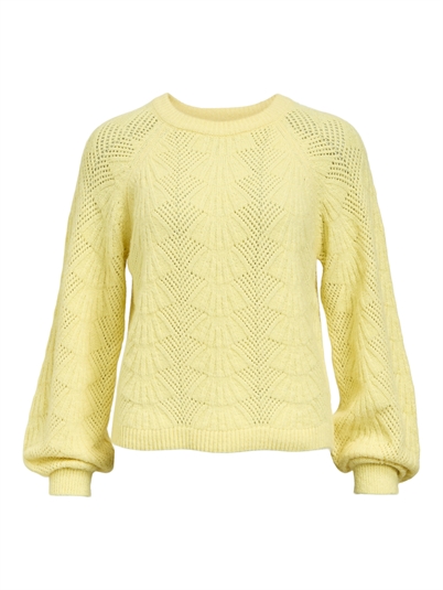 Object ObjFlora Knit Pullover Noos Daffodil Melange - Shop Online Her