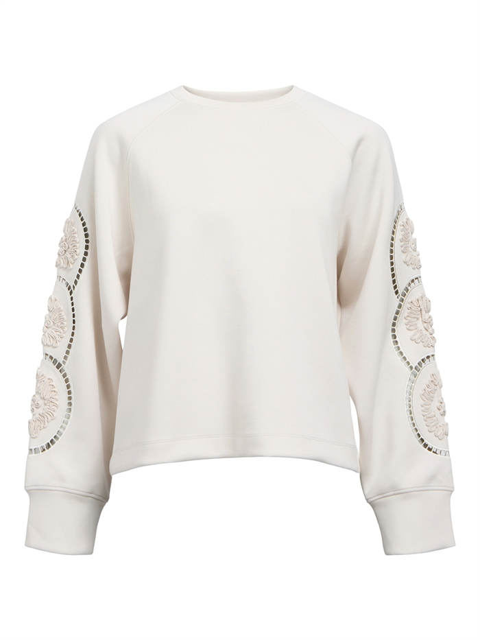 Object Objdorina Sweatshirt White Sand - Shop Online Hos Blossom