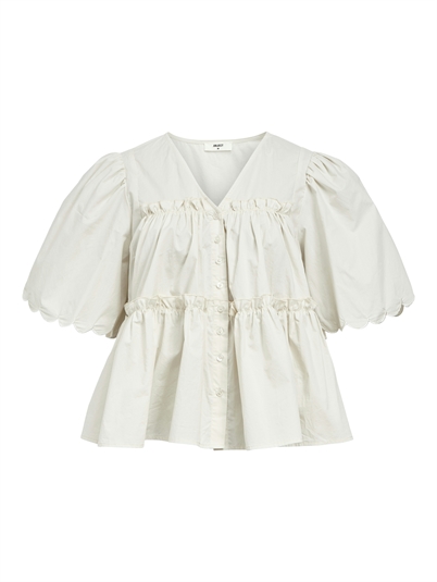 Object Objhope V-neck Top White Sand - Shop Online Hos Blossom