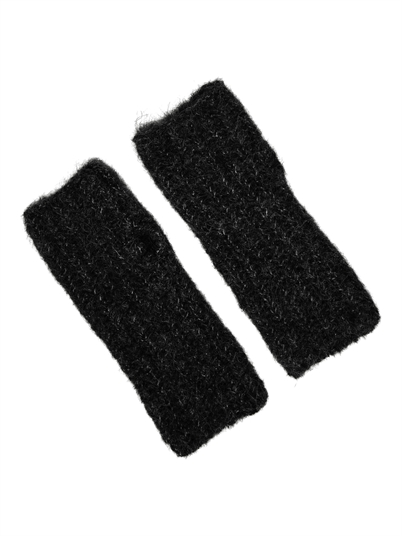 Object Objmilu Knit Fingerless Handsker Black - Shop Online Hos Blossom