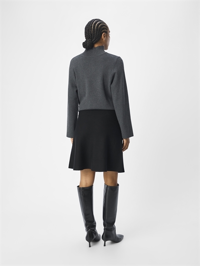 Object Objreynard Short Knit Nederdel Black - Shop Online Hos Blossom