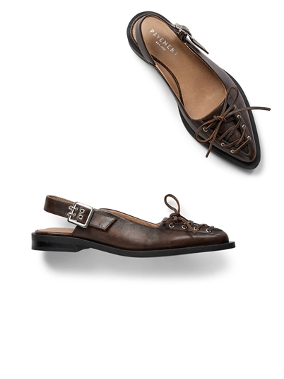 Pavement Athena Slingback Brown Matte Leather - Shop Online Her