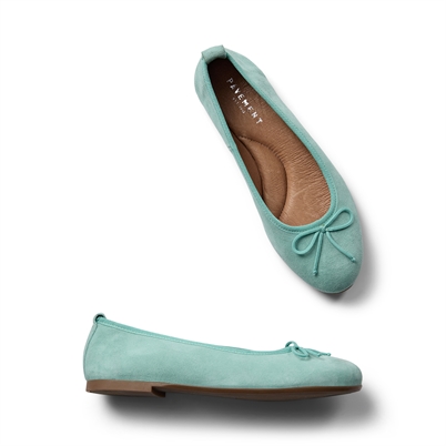 Pavement Lucy Lu Ballerina Mint Suede Shop Online Hos Blossom