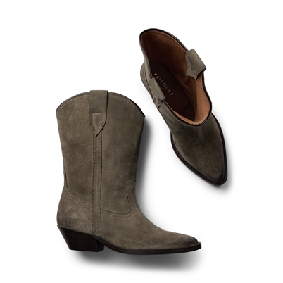 Pavement Nikki Suede Støvler Khaki - Shop Online Hos Blossom