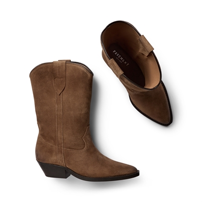 Pavement Nikki Suede Støvler Taupe - Shop Online Hos Blossom