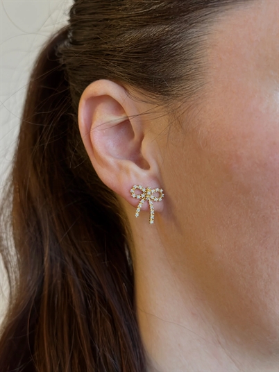 Pico Arco Mini Crystal Studs Øreringe Forgyldt Shop Online Hos Blossom