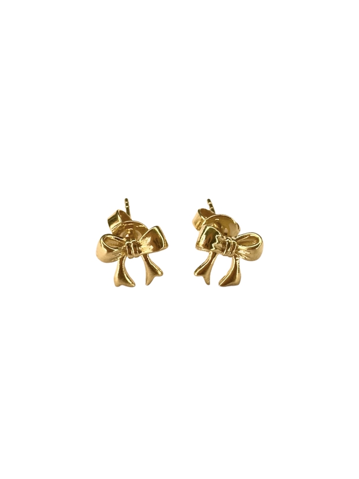 Pico Bow Petite Studs Øreringe Forgyldt Shop Online Hos Blossom