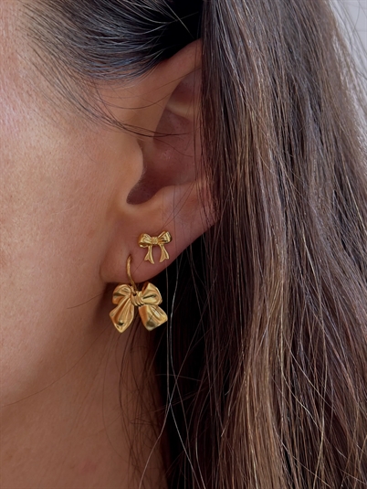 Pico Bow Petite Studs Øreringe Forgyldt Shop Online Hos Blossom