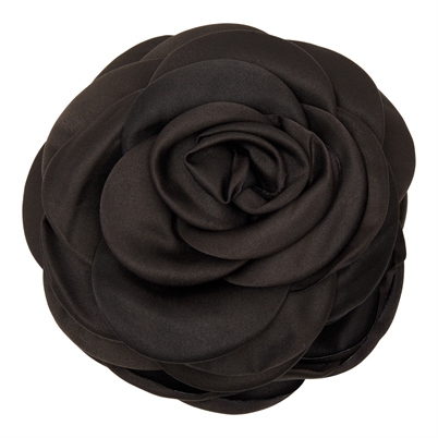 Pico Giant Satin Rose Hårklemme Sort - Shop Online Her