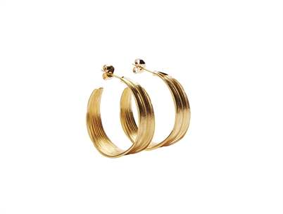 Pico Olive Hoops Øreringe Forgyldt - Shop Online Her