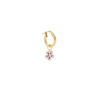 Pico Charlotte Hoop Flower Purple Øreringe Forgyldt - Shop Online Her